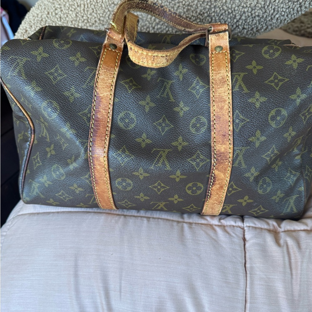 Louis Vuitton Brown and Tan Satchel
